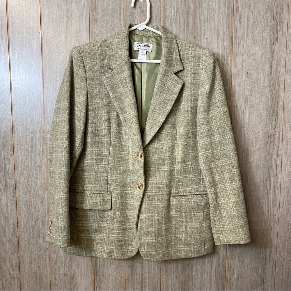 Pendleton Wool Lambswool Wool Blend Blazer - image 1
